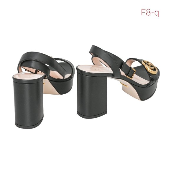 Gucci GG Marmont Leather Platform Sandals - Picture 6 of 14